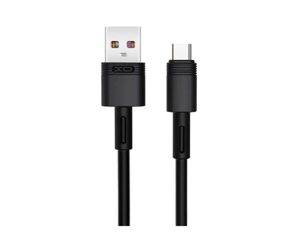 Кабель дата с функцией супер быстрой зарядки Xo NB-Q166 USB to Type-C 5A 1 м Black