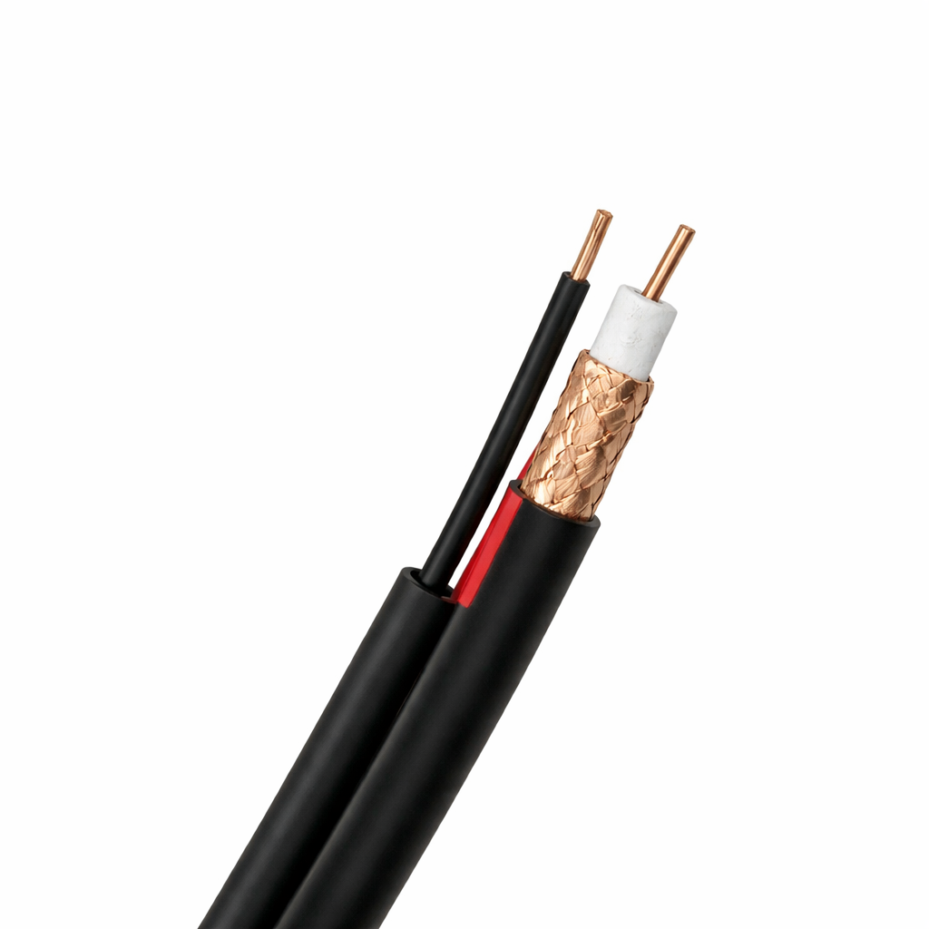 Провід комбінований гнучкий мідний ATIS RG590-CU+2х0.75 мм 305 м Чорний (33087538)