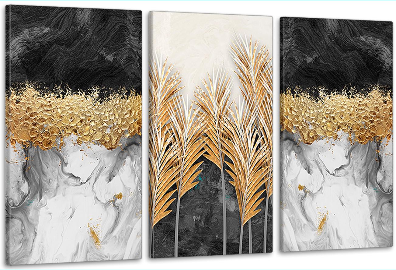 Картина модульная в гостиную/спальню Абстракция 70х130 см (ART-169_3A)