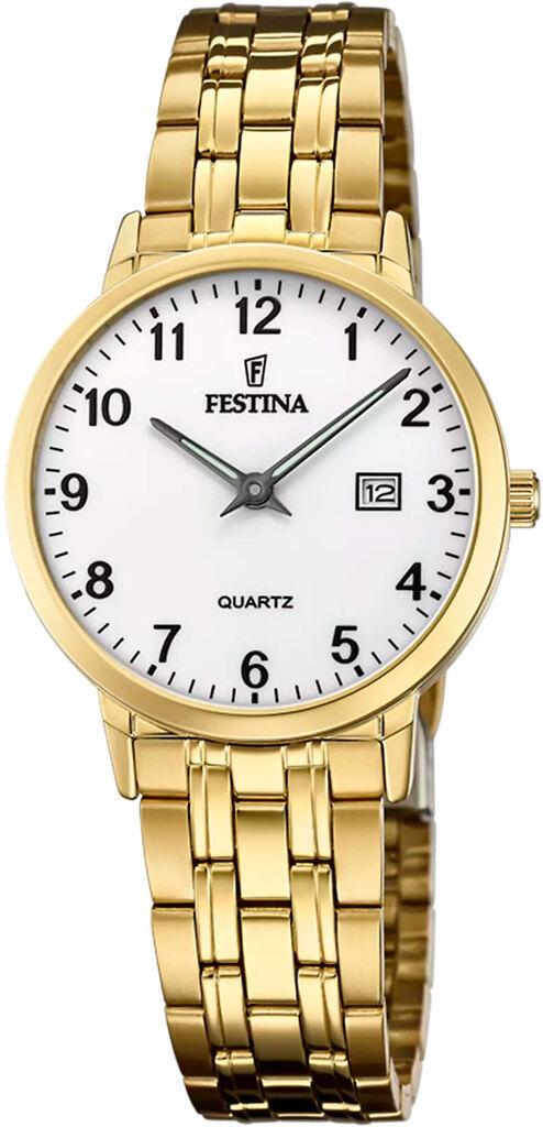Наручные часы женские Festina F20514/1 Classics со стальным корпусом WR 50 м и белым циферблатом