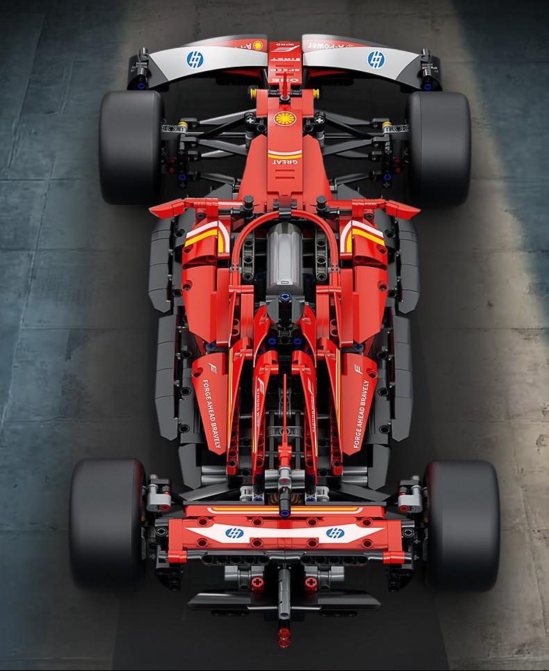 Конструктор на радиоуправлении 1:10 Ferrari SF-24 F1 Формула 1 гоночная машина с мотором и пультом 56 см Красный - фото 4