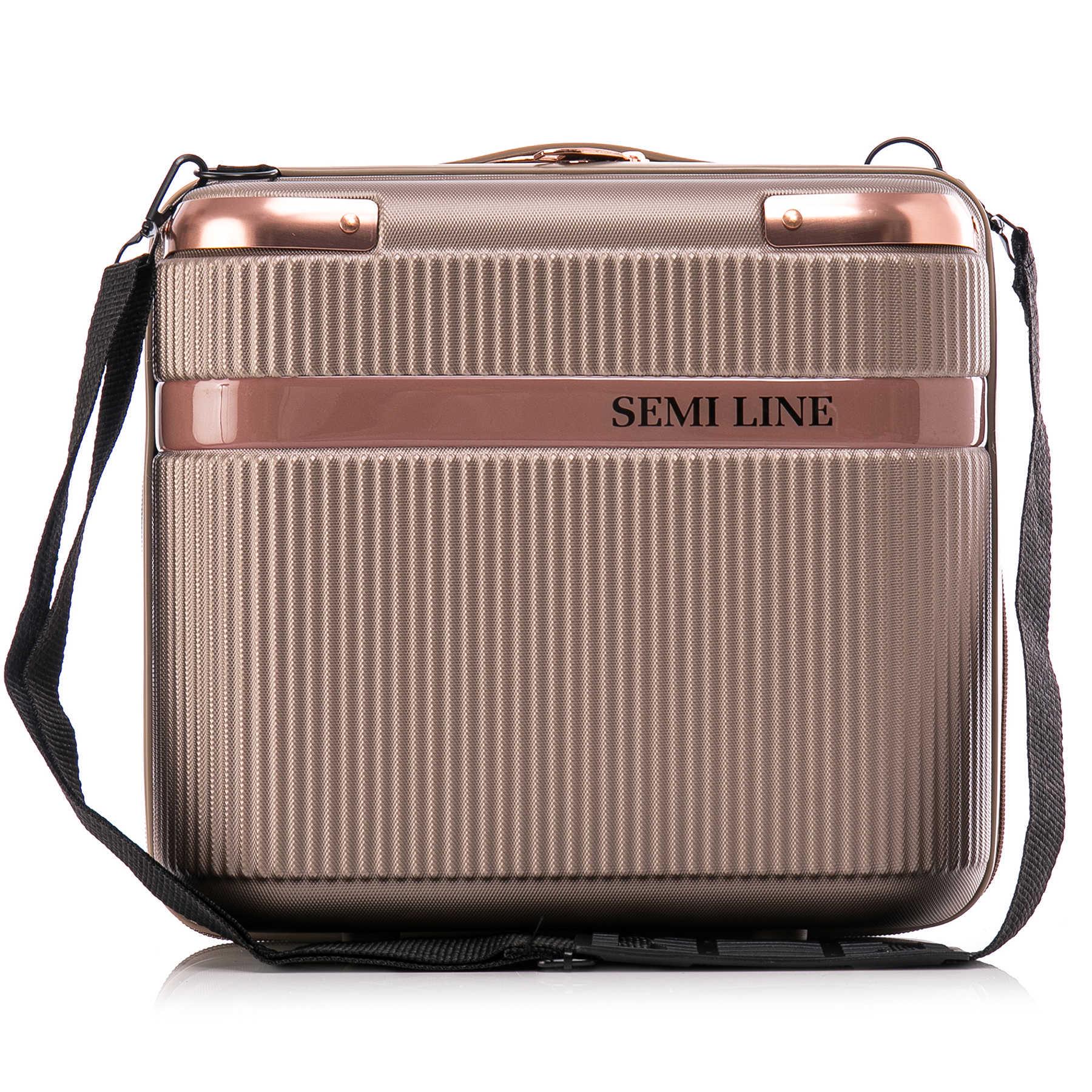 Бьюті-кейс SEMI LINE 16L Champagne (T5668-1) - фото 3 Бьюті-кейс SEMI LINE 16L Champagne (T5668-1) - фото 3