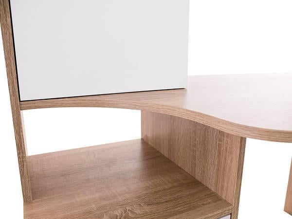 Стіл комп'ютерний з поличками та ящиками Дуб сонома/Білий (15207061) - фото 6 Стіл комп'ютерний з поличками та ящиками Дуб сонома/Білий (15207061) - фото 6