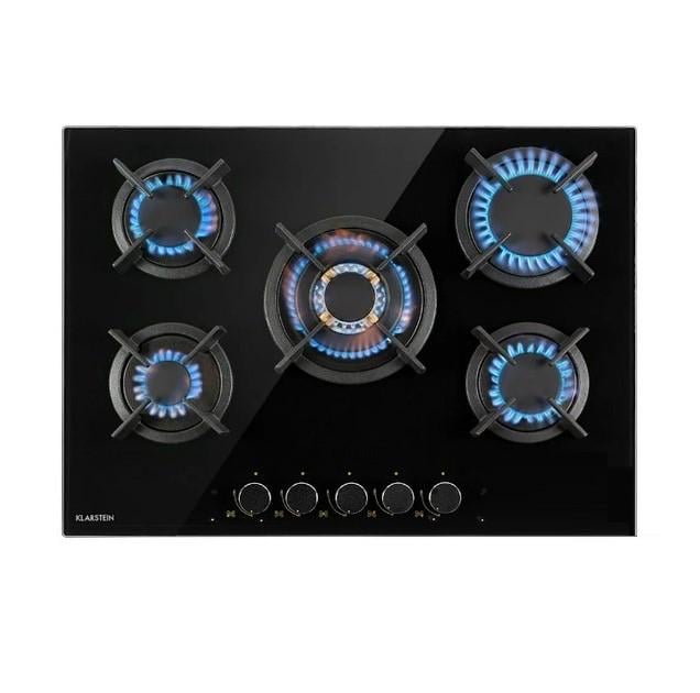 Поверхня варильна газова Goldflame 5 конфорок чорне скло (10034973)