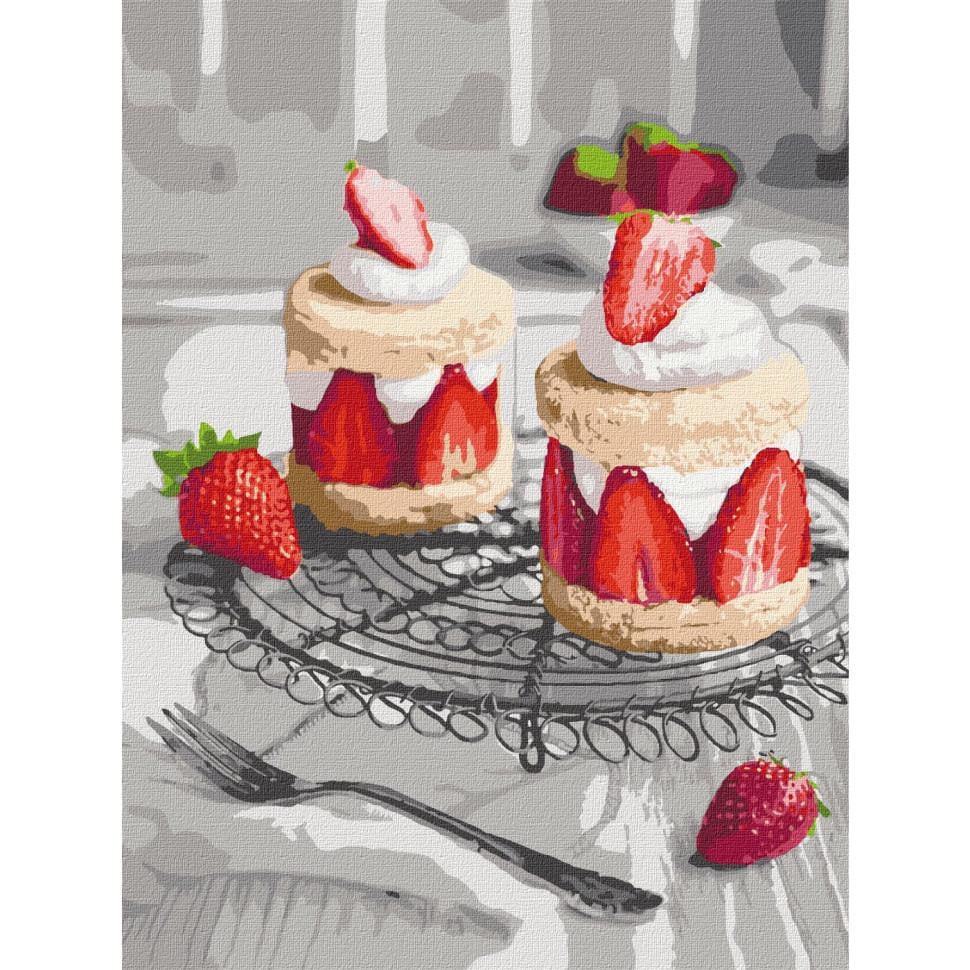 Картина за номерами Ideyka Полунична насолода KHO5605 30x40 см (RLT25642)