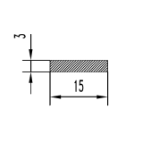 Алюминиевый профиль Полоса AS 15х3 мм (8181777) - фото 3