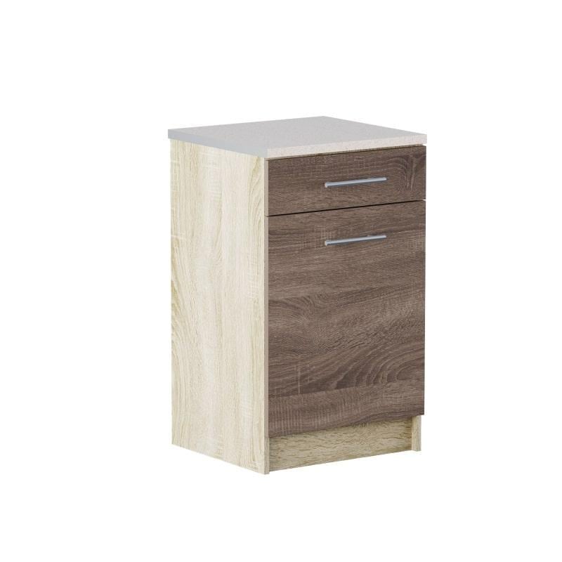 Модуль кухонный нижний с ящиком Эверест Эко 500 со столешницей 50х46х82 см Дуб сонома/Трюфель (DTM-2895)