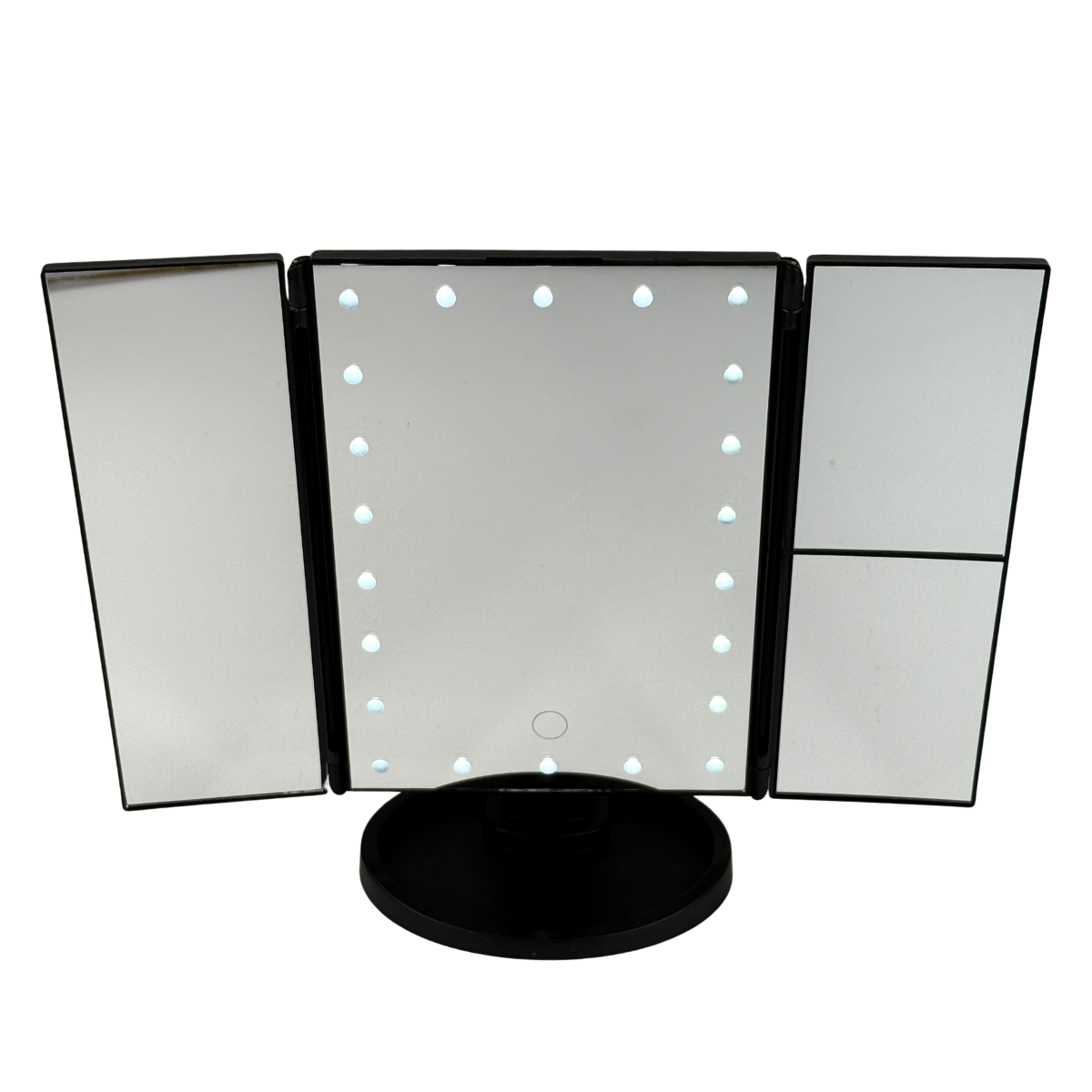 Зеркало тройное настольное Superstar Magnifying Mirror с LED-подсветкой на подставке Черный (SMM-031-Black)