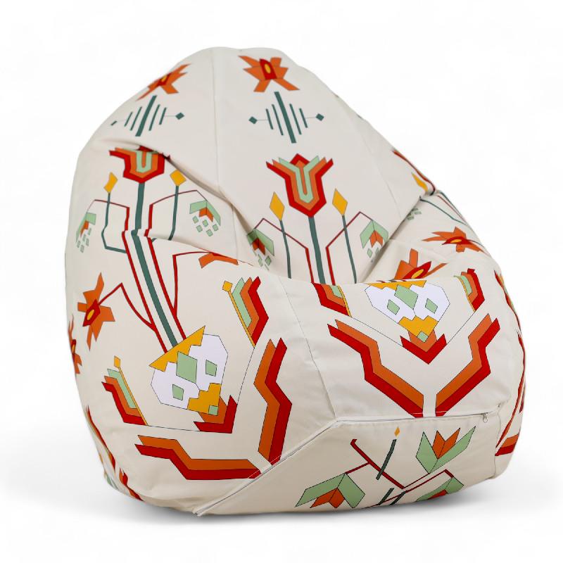 Кресло-мешок SanchoBAG Этно Ритмы Подолье 135x95 см White (kmg-Etno-08)