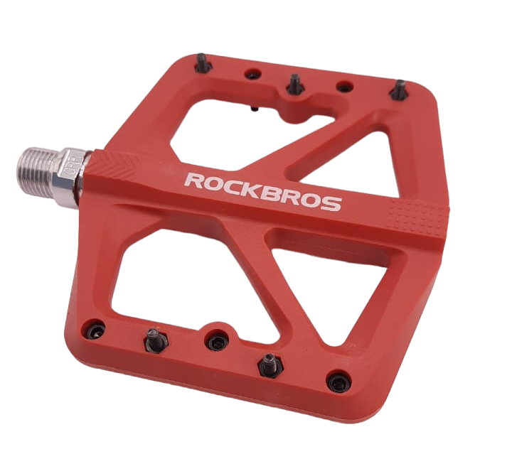 Педалі нейлонові Rockbros M906 на промислових підшипниках Червоний (RB-M906-4006)