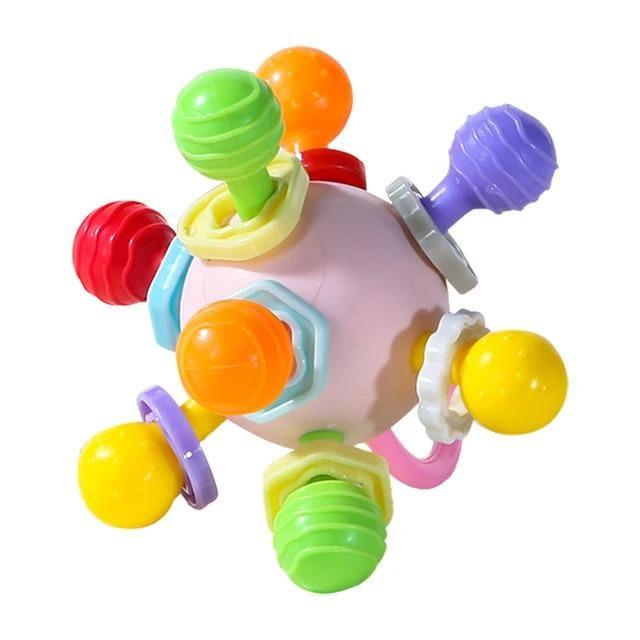 Игрушка погремушка-прорезыватель зубов Ball Pink