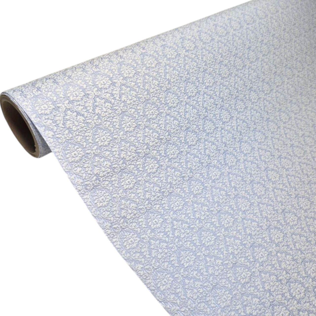 Обои виниловые Славянские обои 3594-03 однотонные для спальни/гостиной/коридора/детской комнаты 10,05x1,06 м Голубой (2487046184)