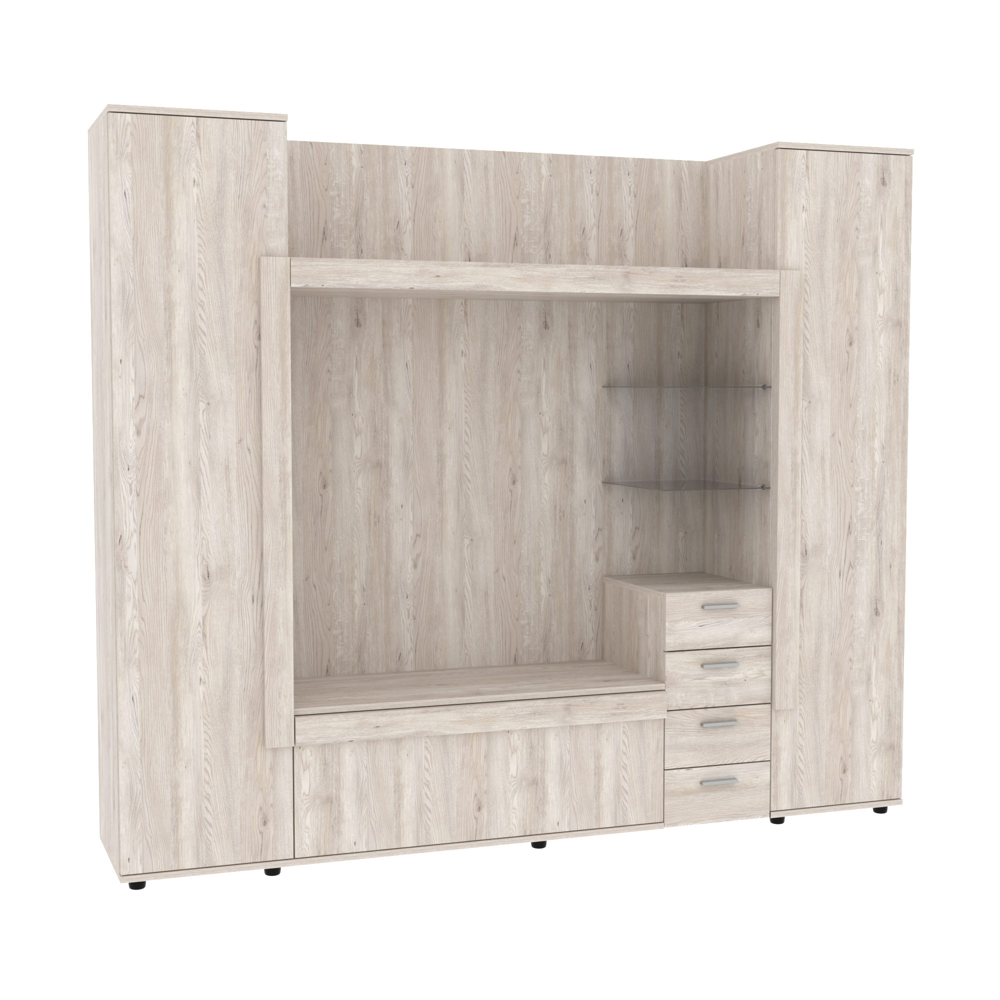 Стенка в гостиную Эхо-1 2160х420х1850 мм Самоа дымчатый