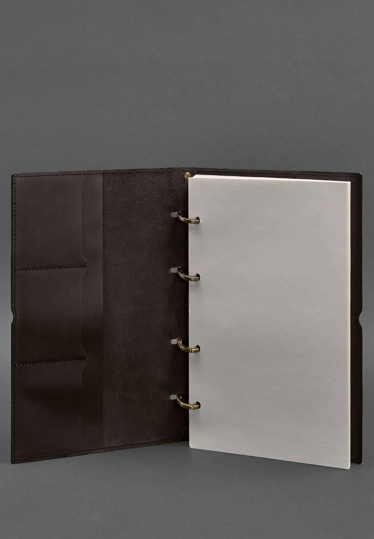 Блокнот кожаный Софт-бук 9.0 А4 на кольцах в мягкой обложке Коричневый (A-027495) - фото 2 Блокнот кожаный Софт-бук 9.0 А4 на кольцах в мягкой обложке Коричневый (A-027495) - фото 2