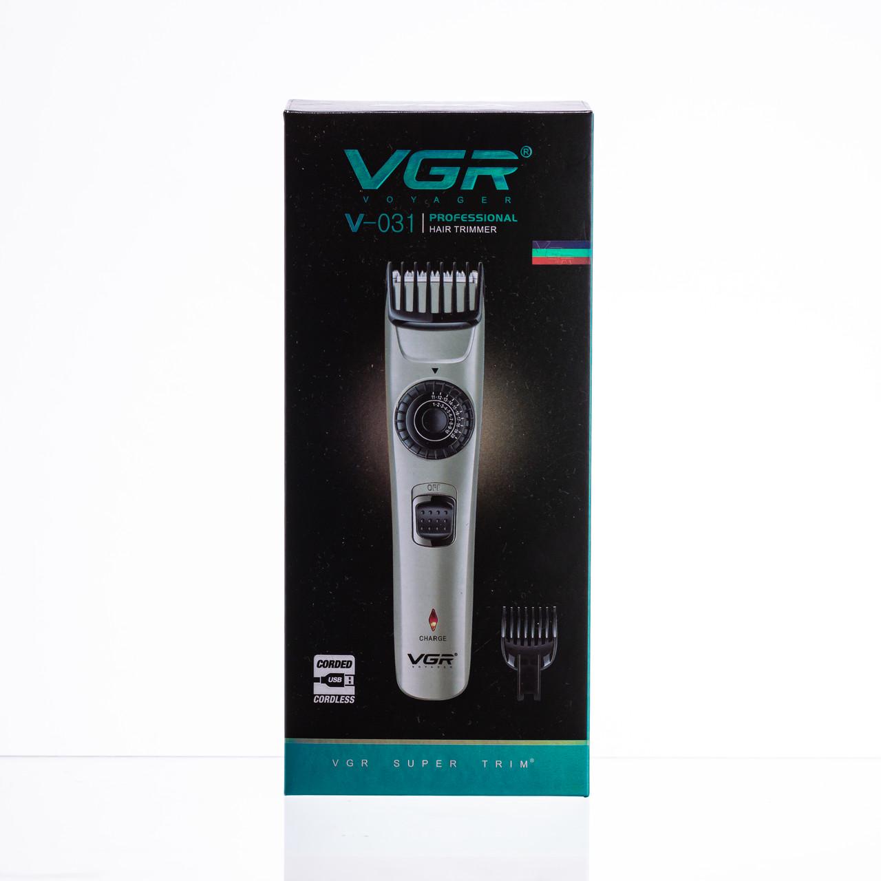 Машинка для стрижки волос и бороды VGR V-031 на аккумуляторе с насадками Золотистый (7356) - фото 19 Машинка для стрижки волос и бороды VGR V-031 на аккумуляторе с насадками Золотистый (7356) - фото 19