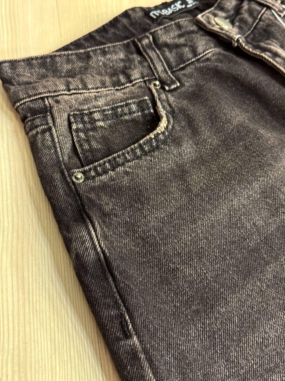 Джинсы женские Its Basic 2478-2 straight fit прямые р. 36 Черно-коричневый (5358) - фото 4