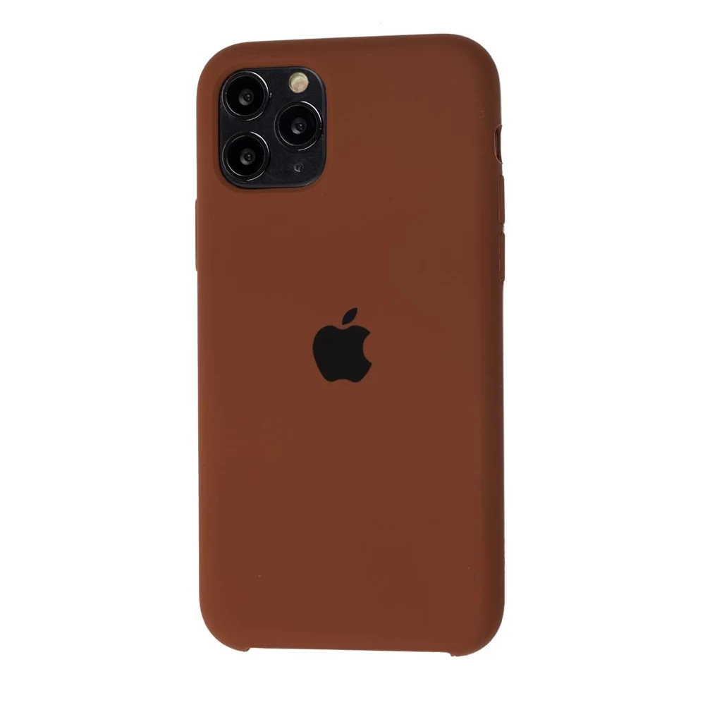 Силиконовый Чехол Накладка Silicone Case для iPhone 11 Pro Закрытый низ Brown Силиконовый Чехол Накладка Silicone Case для iPhone 11 Pro Закрытый низ Brown