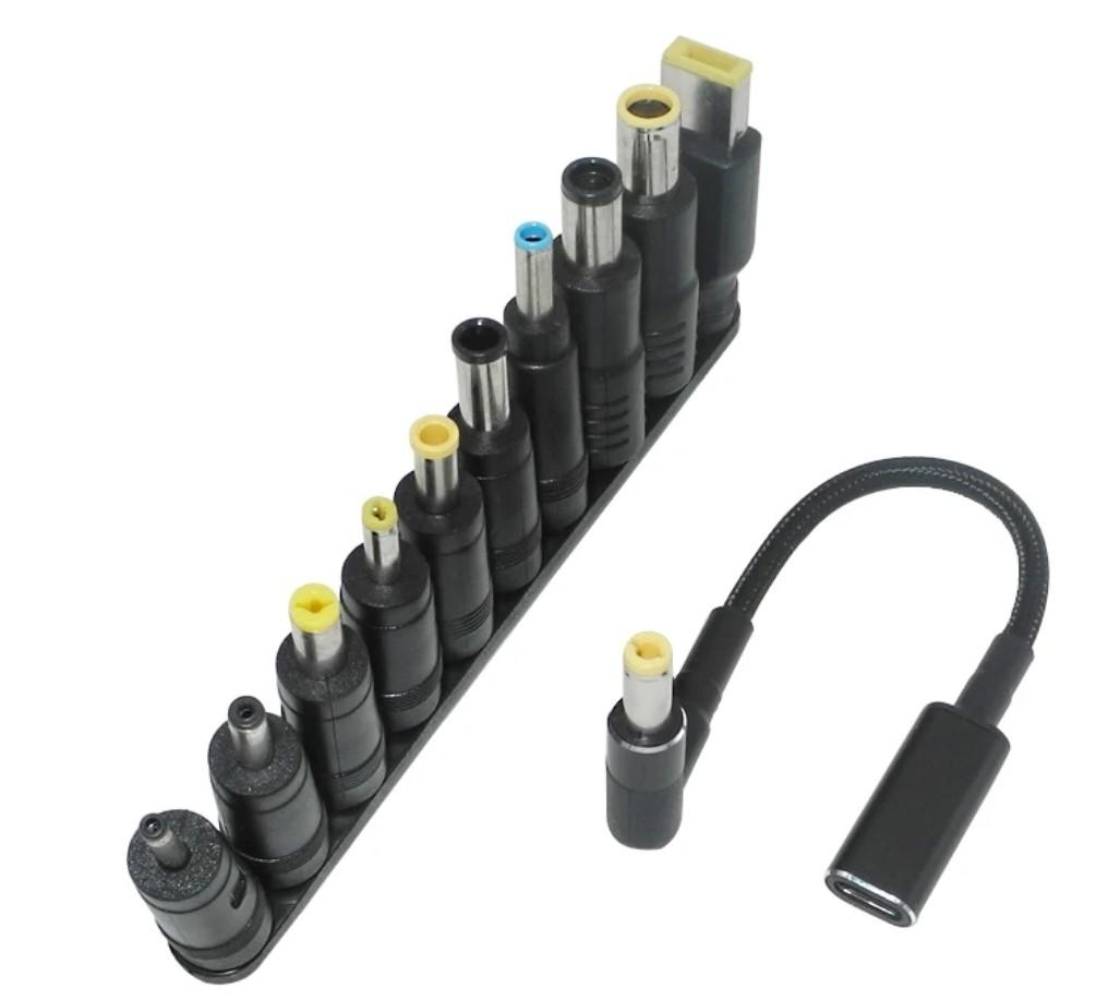 Комплект адаптеров JoyPro с переходником из Type-c на DC для подзарядки ноутбуков (0c810692) Комплект адаптеров JoyPro с переходником из Type-c на DC для подзарядки ноутбуков (0c810692)