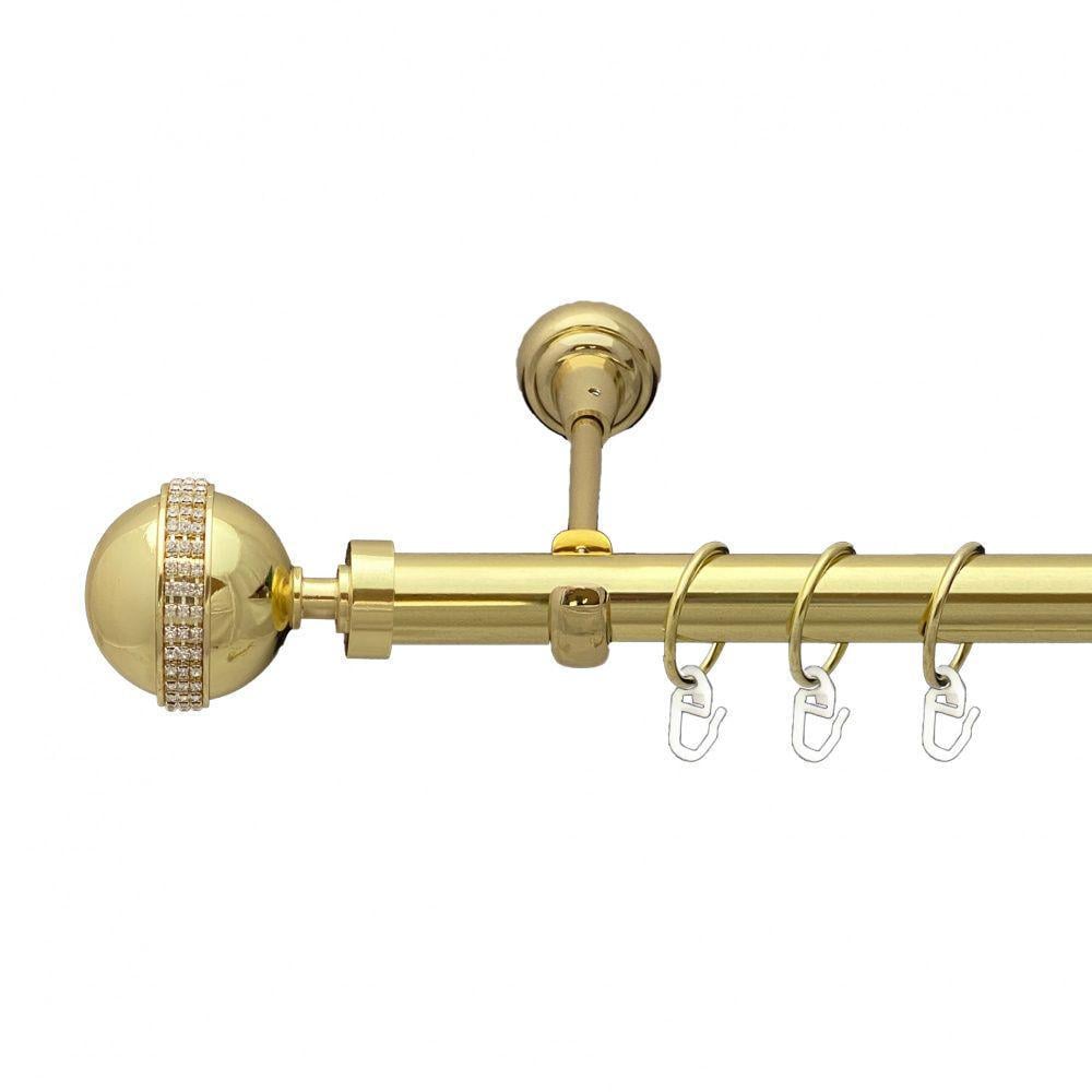 Карниз трубчастий одинарний Orvit Авея відкритий 25 мм 200 см Золотий (000-6436) Карниз трубчастий одинарний Orvit Авея відкритий 25 мм 200 см Золотий (000-6436)