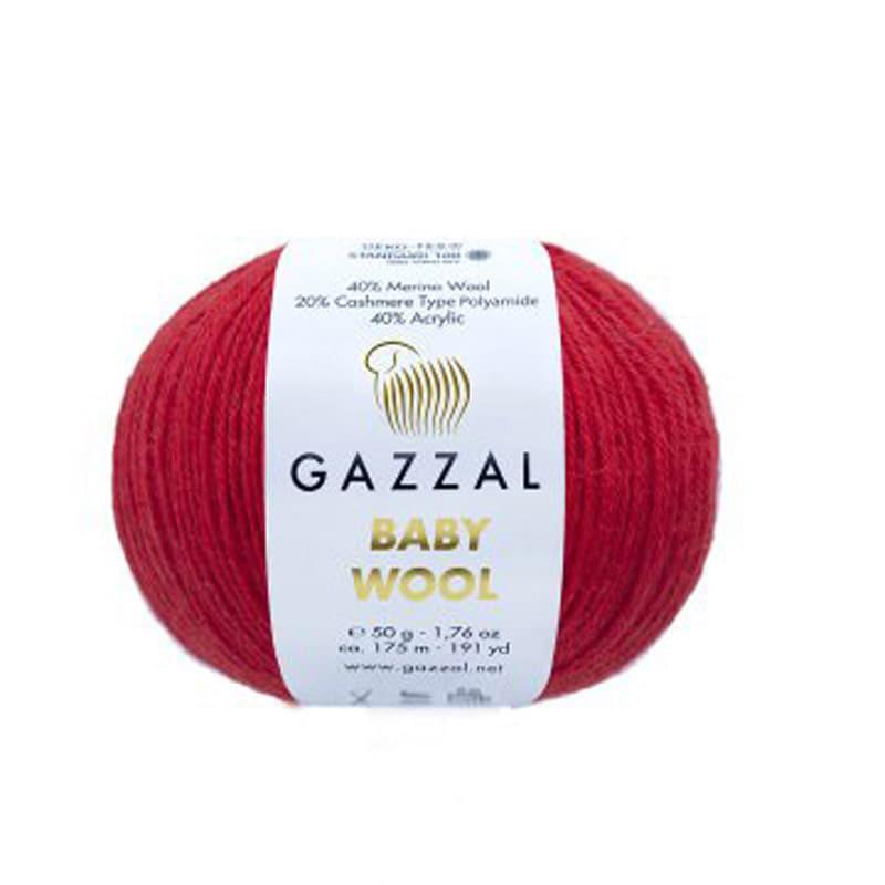 Пряжа Gazzal Baby Wool 811 Красный