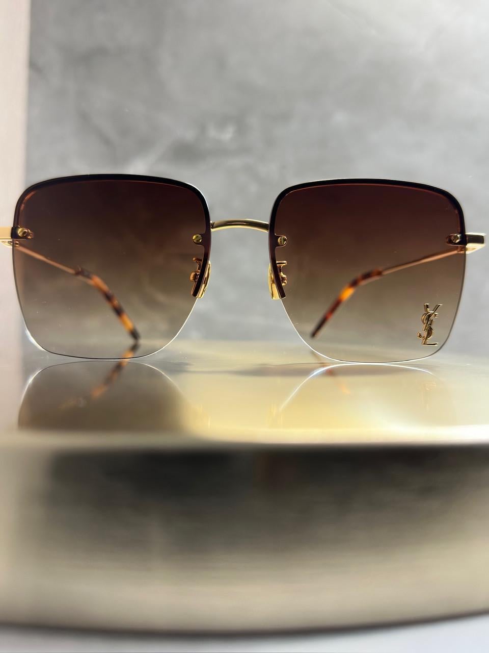 Солнцезащитные очки Saint Laurent SL 312 M 008 Gold/Brown