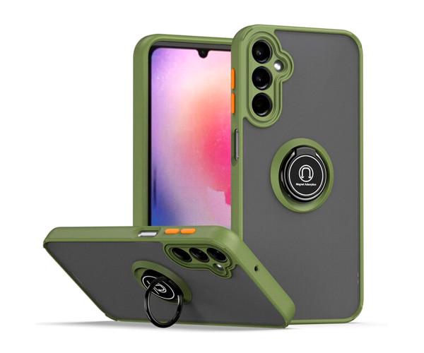 Чехол-накладка TPU Color Matte Ring для Samsung Galaxy A24 4G Оливковый