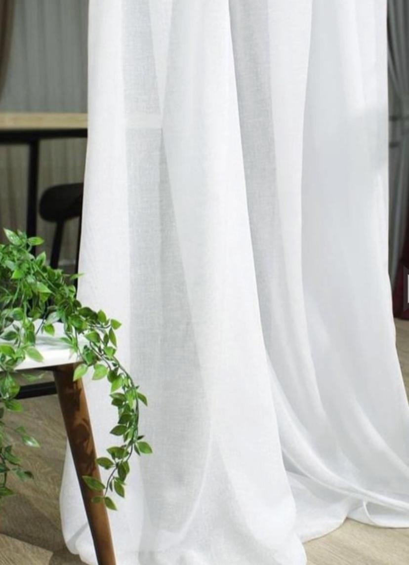 Тюль Лен Батист 200x90 см Белый