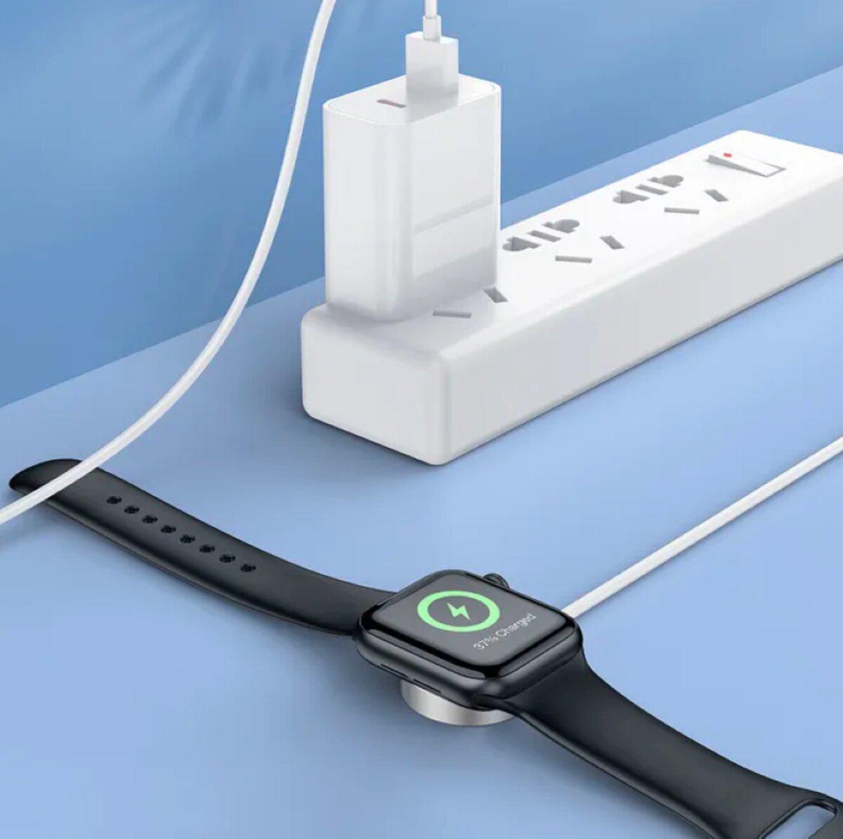 Зарядний пристрій бездротовий Hoco CW39 Wireless Charger для iWatch 1,2 м White (6931474770646) - фото 6
