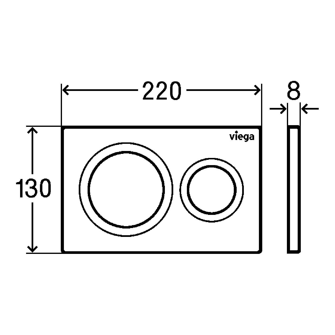 Кнопка зливу для інсталяції Viega Prevista Visign for Style 20 773793 Білий (71813) - фото 2