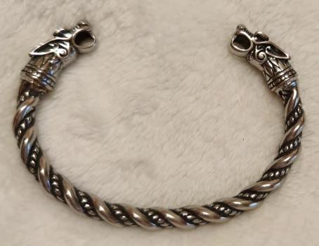 Браслет мужской скандинавский Дракон из нержавеющей стали 7,5 см (VA-Metal Dragon bracelet) - фото 4