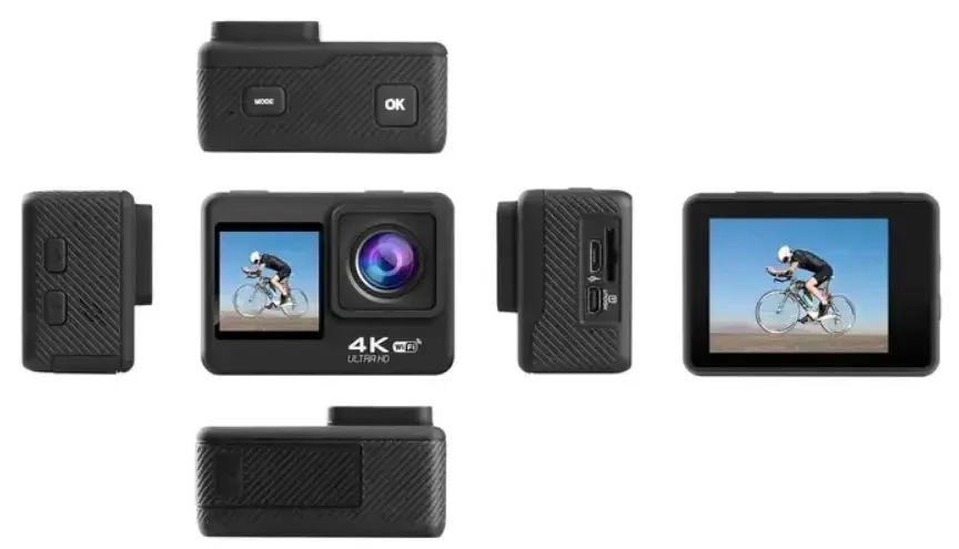 Экшн-камера спортивная Q80 с двумя дисплеями и пультом (9464) - фото 3