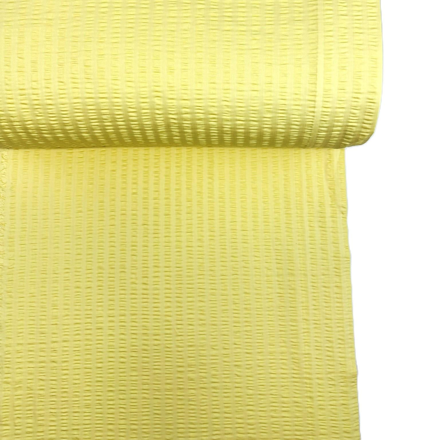 Ткань для постельного белья сатин гофре однотонный хлопок 240 см Желтый (ST3007/SB)