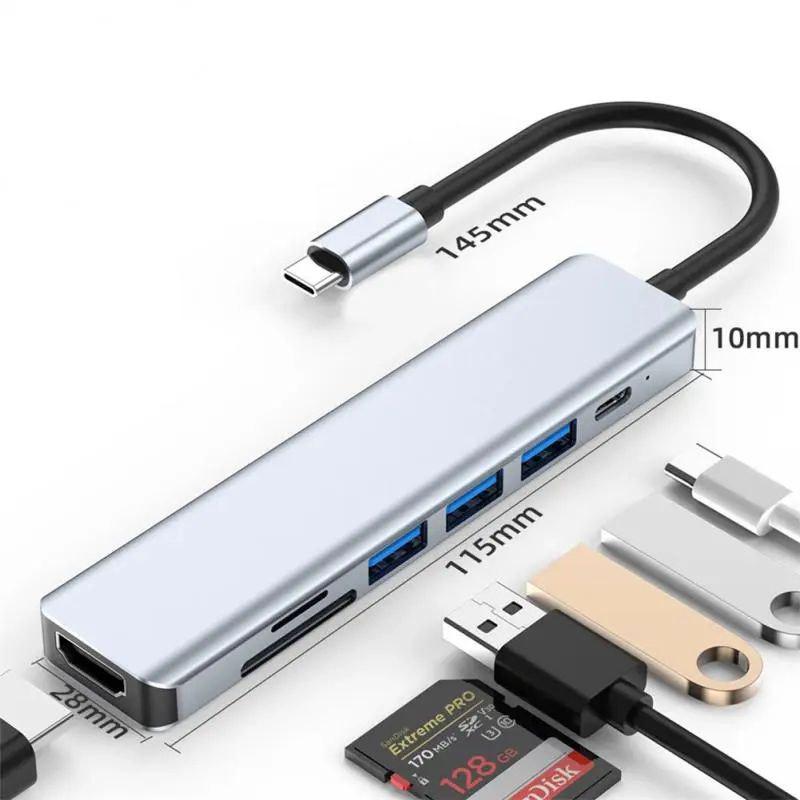 USB-хаб мультифункціональний 7в1 з входом HDTV/USB3.0/2USB2,0/SD/TF/PD (10512629) - фото 9