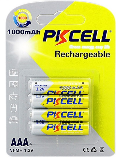 Аккумулятор NiMH PKCELL 1,2V AAA 1000 mAh 4 шт. (YUT_V2816)
