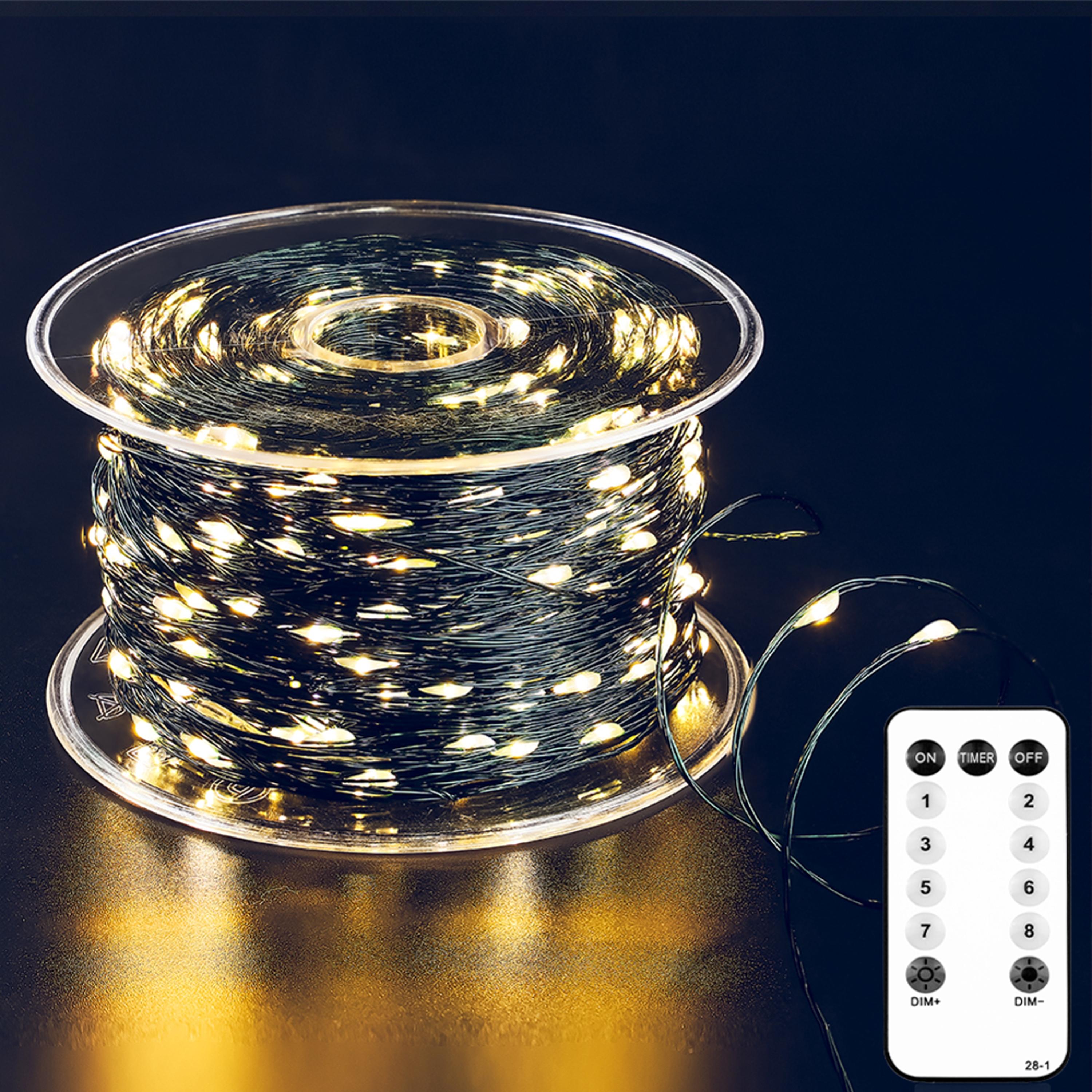 Гірлянда-нитка Роса світлодіодна 50 м 220V Білий теплий (WLS-9118W50)