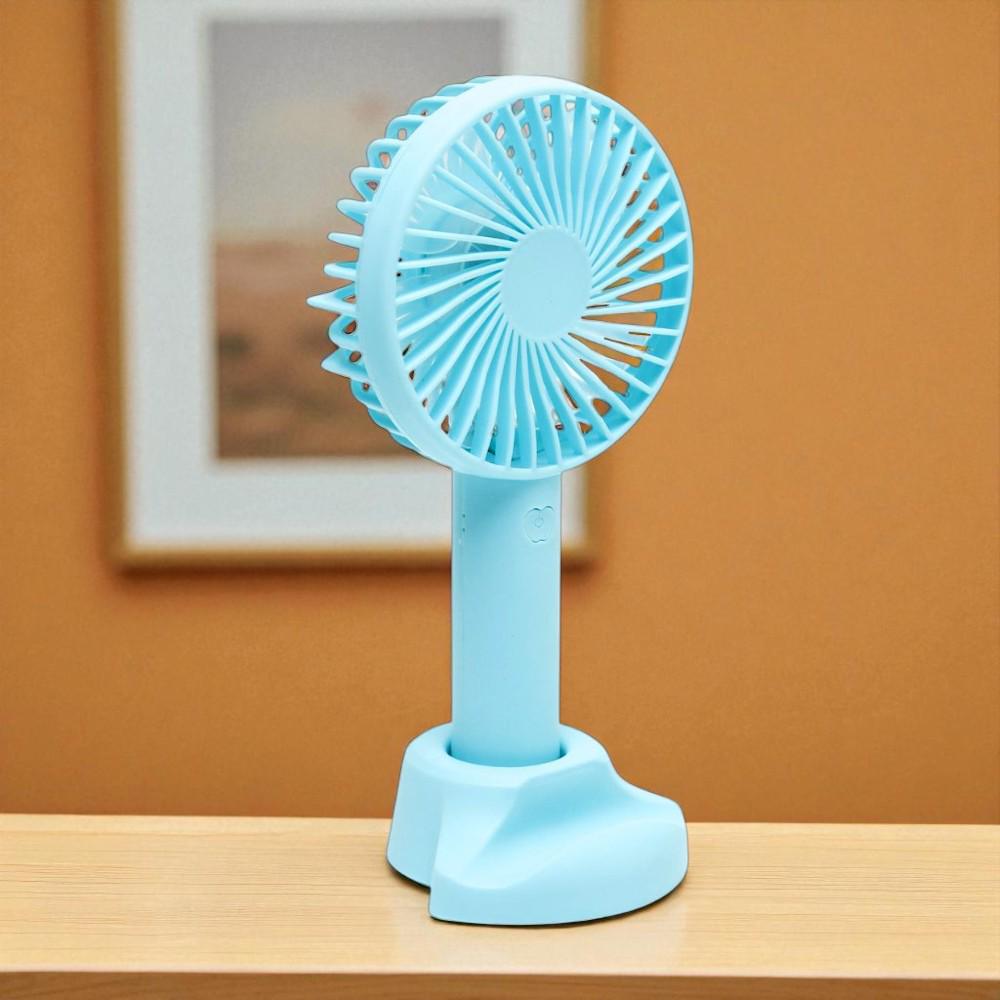 Вентилятор-міні ручний на акумуляторі X-9 800 мАг USB 3 швидкості знімна підставка Блакитний (38-бла-6372) - фото 7 Вентилятор-міні ручний на акумуляторі X-9 800 мАг USB 3 швидкості знімна підставка Блакитний (38-бла-6372) - фото 7