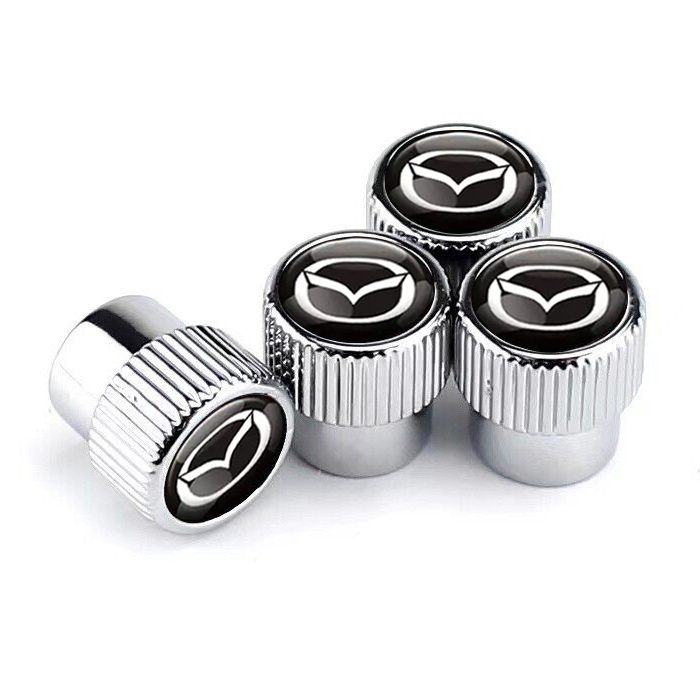 Набор колпачков на ниппель SUNROZ Caps для автомобиля Mazda Premium Style 4 шт. Silver (A67584) Набор колпачков на ниппель SUNROZ Caps для автомобиля Mazda Premium Style 4 шт. Silver (A67584)
