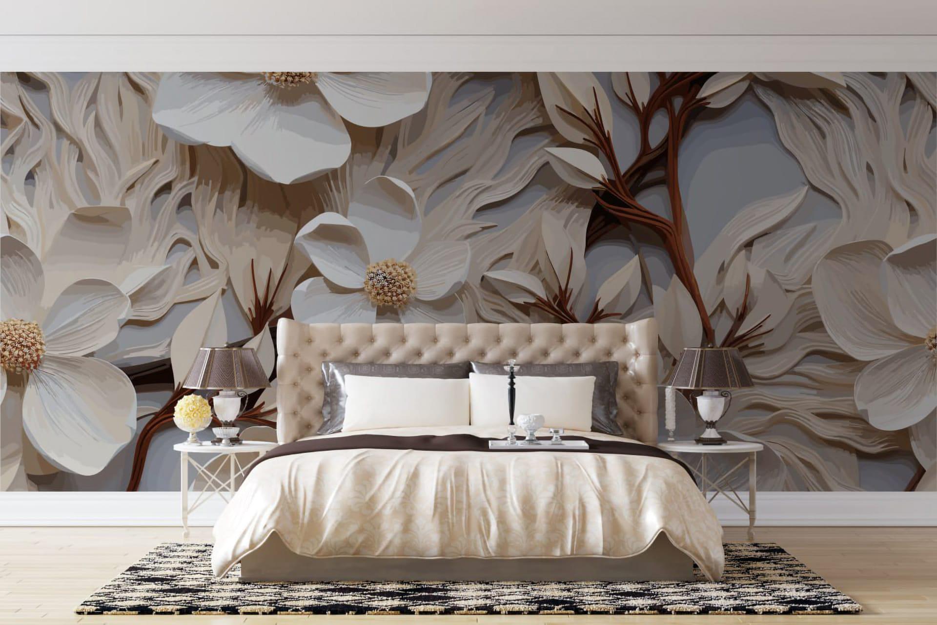 Фотообои флизелиновые Styleo Print-walls Цветочный принт 0102 400х250 см (Pw-0102/4)