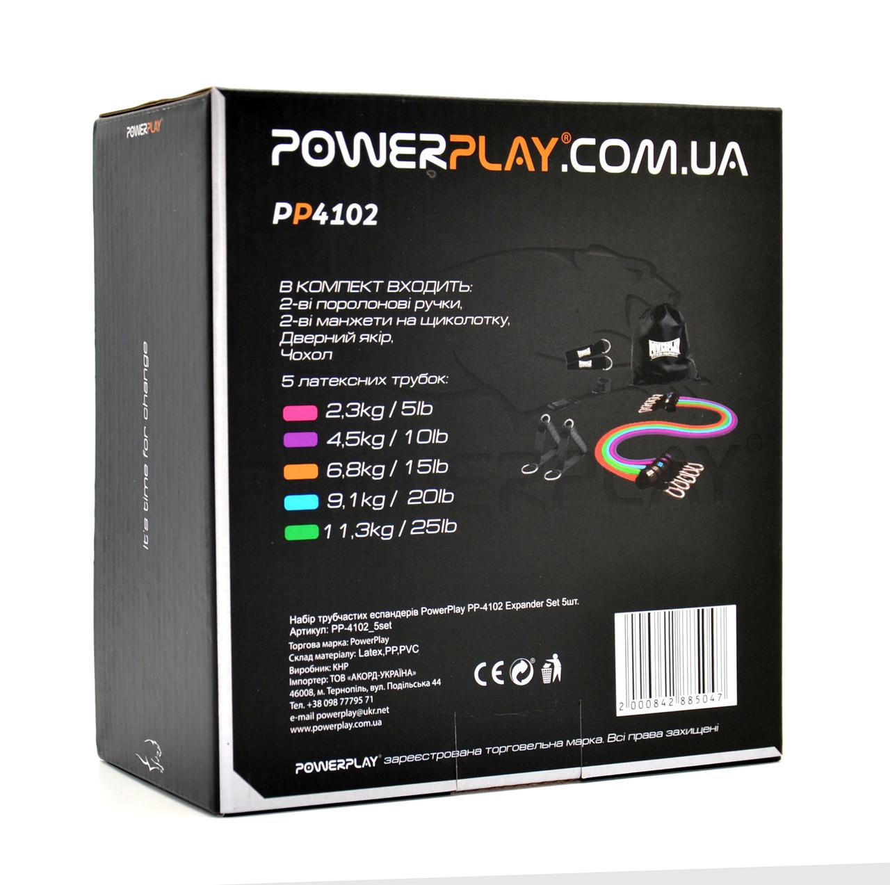 Набор трубчатых эспандеров PowerPlay PP-4102 Expander Set 5 шт. до 35 кг (A-012903) - фото 9
