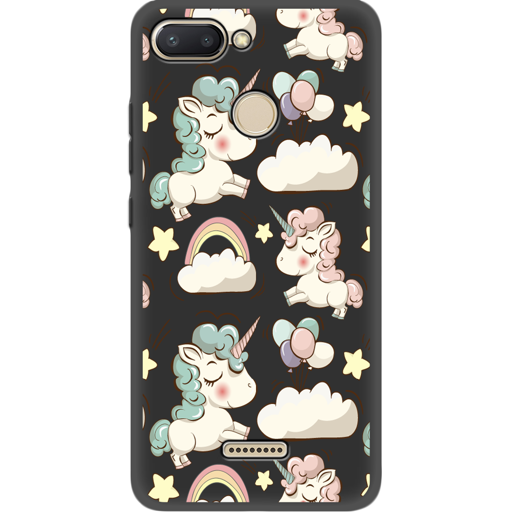 Чехол Boxface Xiaomi Redmi 6 Unicorns Черный силикон (34858-cc2-35124)
