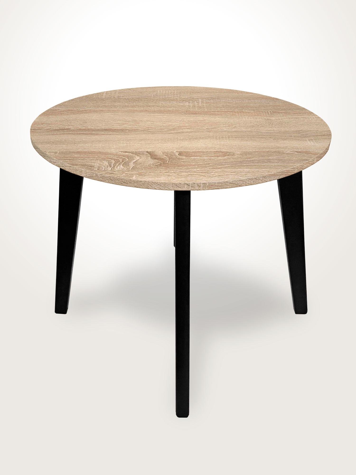 Обеденный стол Fusion furniture Милан 900 Черный/Дуб сонома