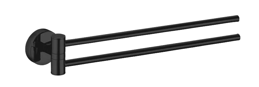 Держатель для полотенец Decor Walther BA HTH2 BASIC двойной Black matt (0531160)