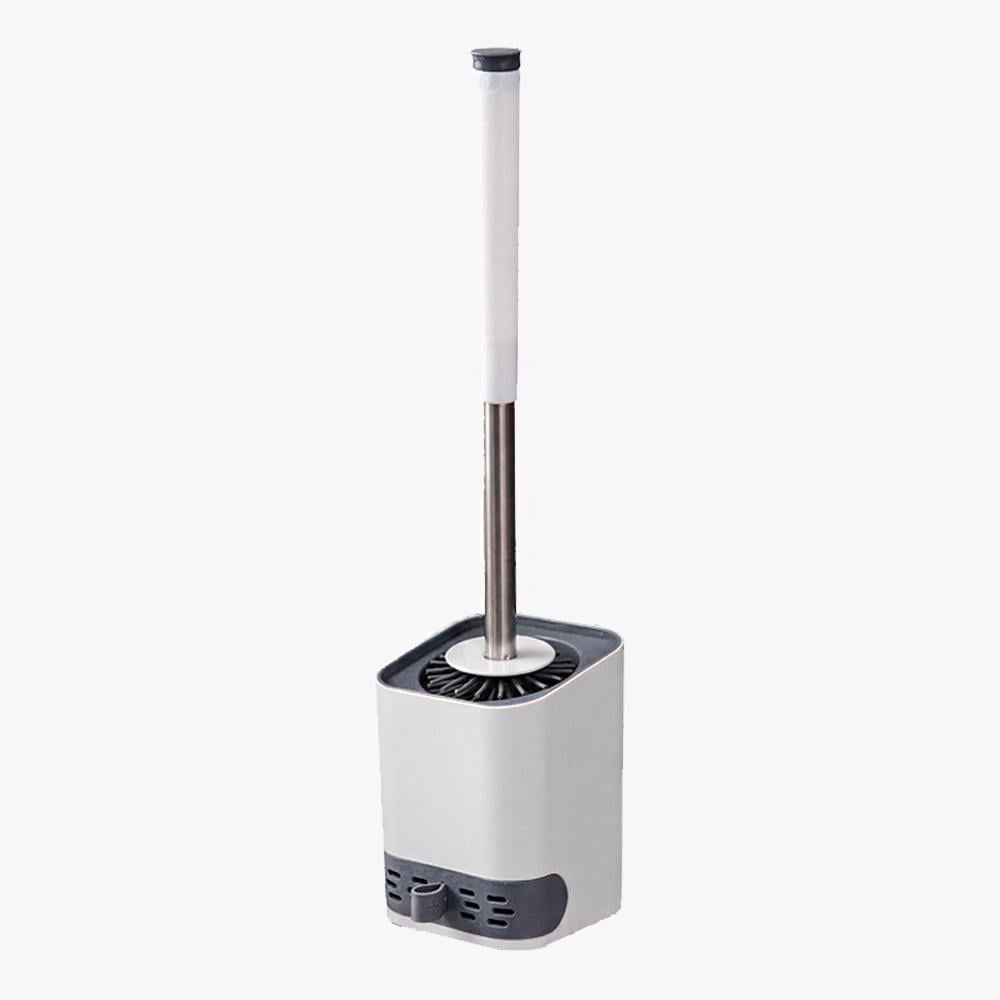 Ершик для унитаза силиконовый с креплением на стену Белый (19140924) - фото 1