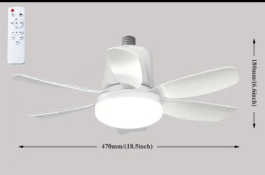 Вентилятор стельовий з підсвіткою та пультом ДК 47 см Білий (28161028) - фото 2 Вентилятор стельовий з підсвіткою та пультом ДК 47 см Білий (28161028) - фото 2