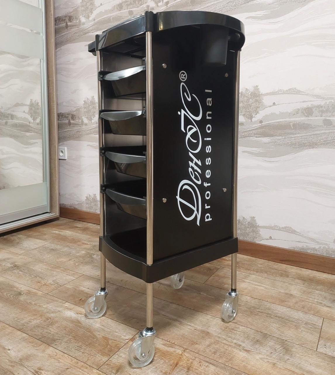 Візок перукарський під'їздне місце майстра ДенІС professional "Чебурашка +" Чорний (1453070718) - фото 10