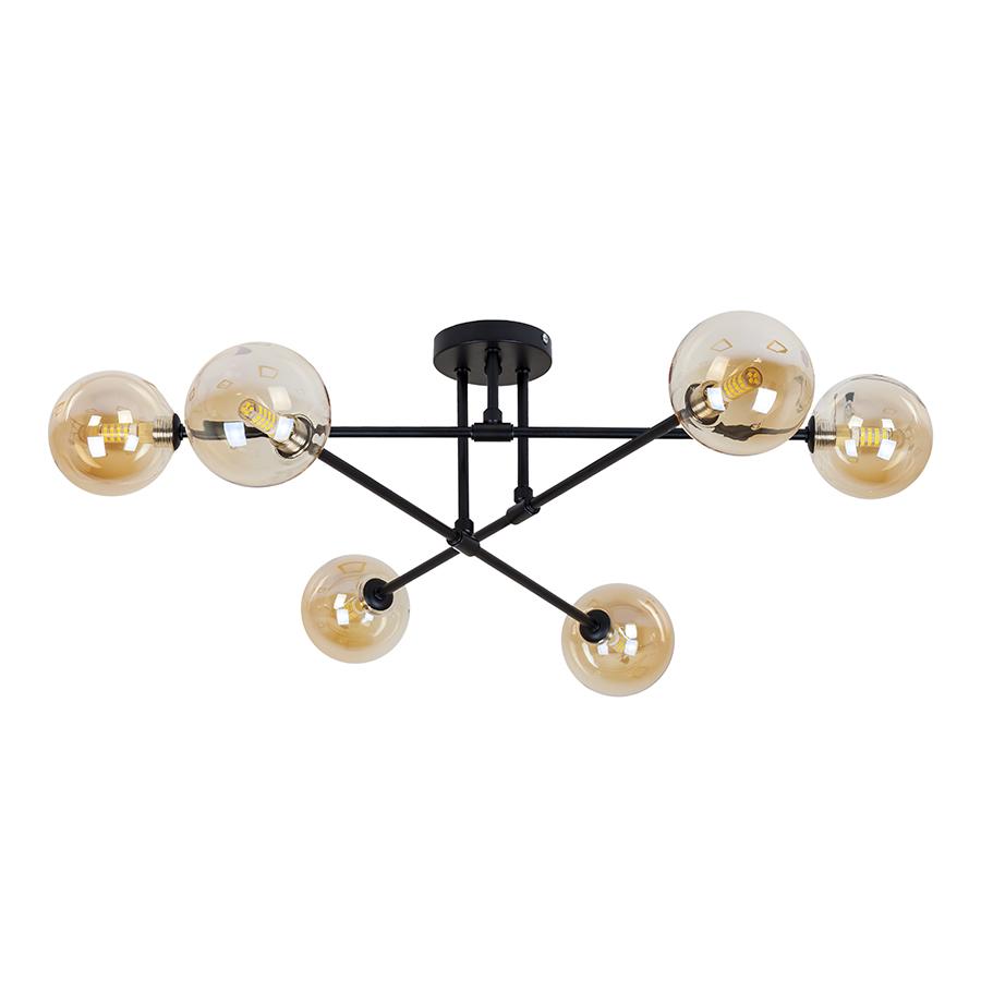 Люстра молекула потолочная Levistella 752X100F-6 BK/BR Черный/Коричневый