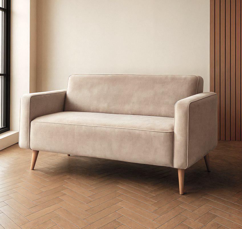 Диван офисный с подлокотниками Tobi Sho Селдон велюр 1760х680х770 мм Бежевый/07 (59rt6fr4)