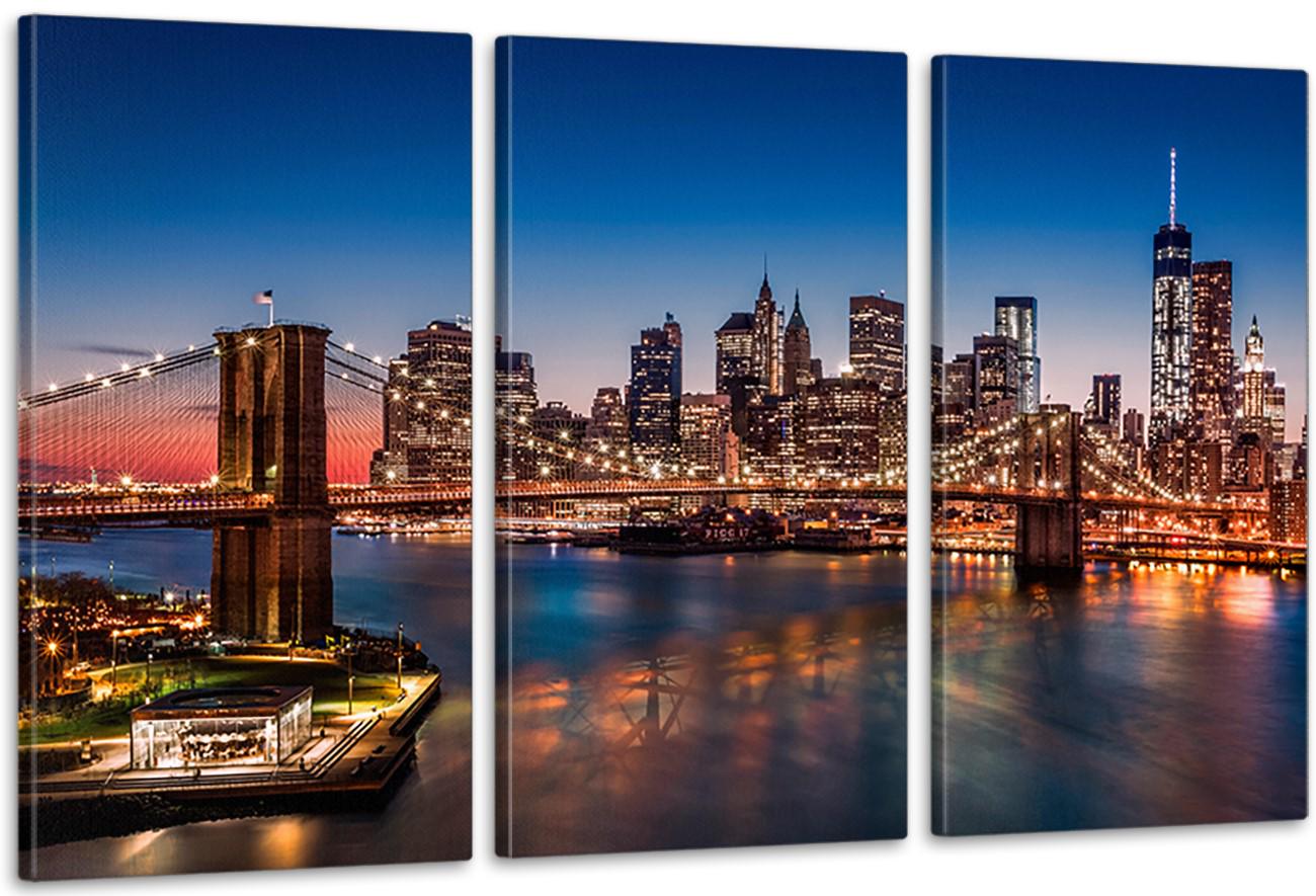 Картина модульная в гостиную/спальню Америка 53х100 см (ART-26_3A)