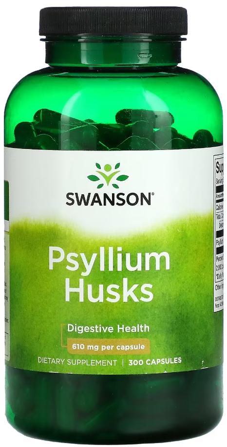 Комплекс Псиллиум Шелуха семян подорожника Swanson Psyllium Husks 610 мг 300 капсул