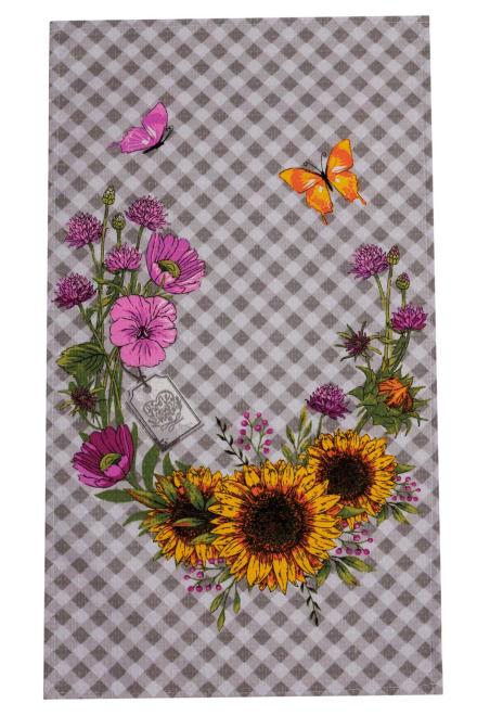 Полотенце вафельное Прованс Солнечный венчик 34х58 см (44949)